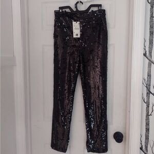 Zara Black Sequin Pants